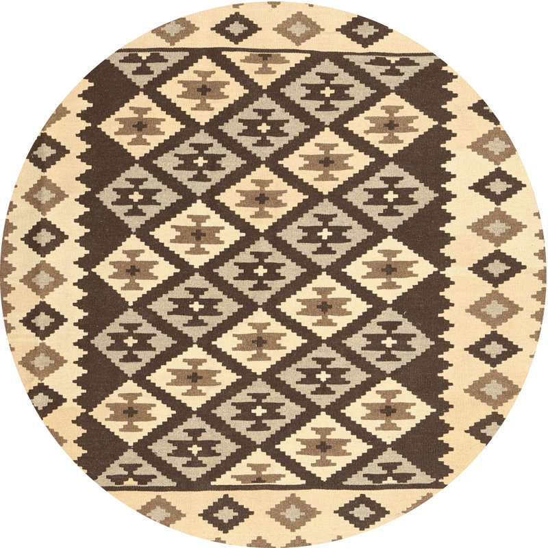 Southwestern Indoor Rug, Round 5'
