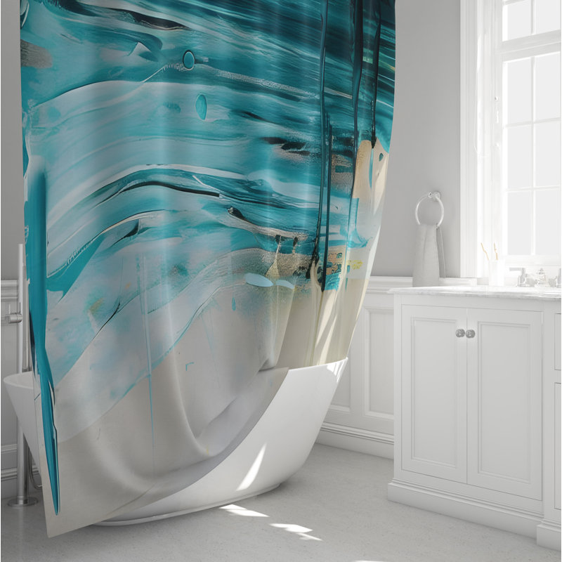 Aljet Abstract Shower Curtain, 72" H x 70" W