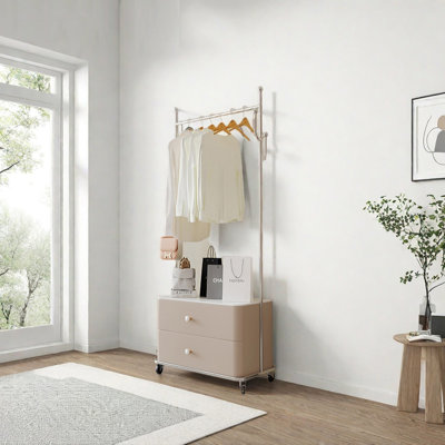 Solid Pine Wood Wardrobe with Drawers