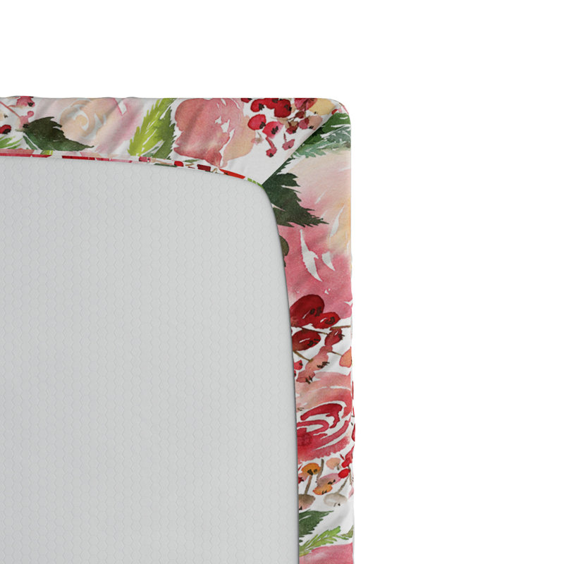 Microfiber Floral Fitted Sheet, Twin XL Fitted Sheet