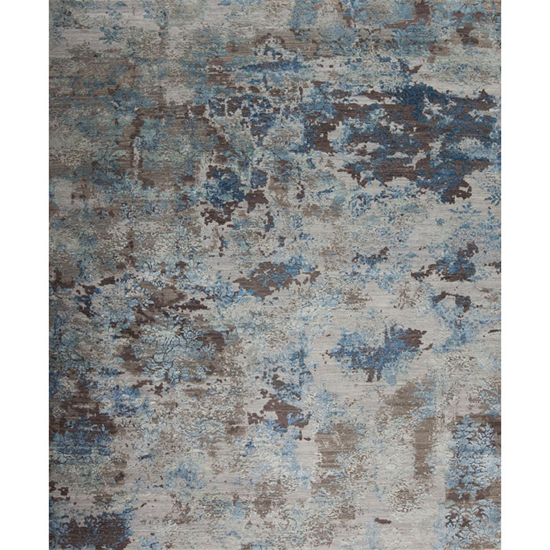 Tapis rectangulaire en laine et soie Leonardo, Rectangle 9' x 12'