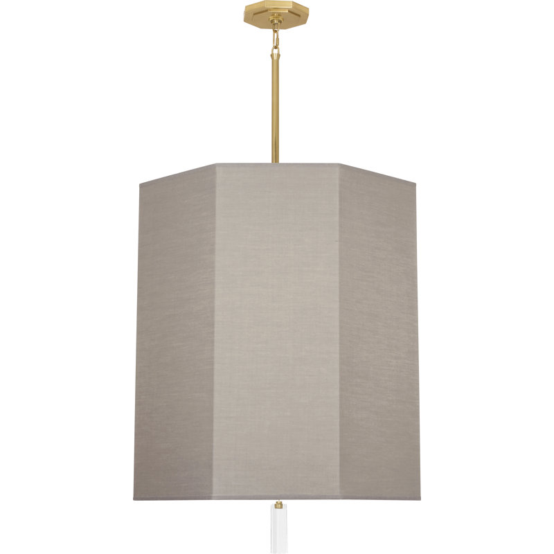 Kate 6-Light Modern Brass and Crystal Drum Chandelier