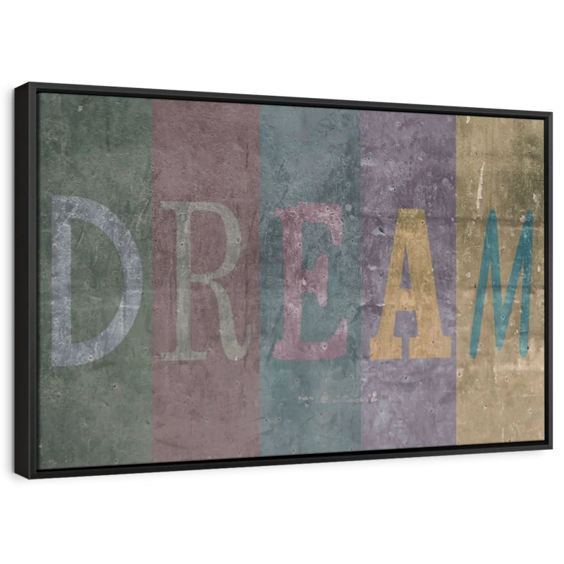 Impression sur toile Dream typographie IV, H 9 po x l 13 po