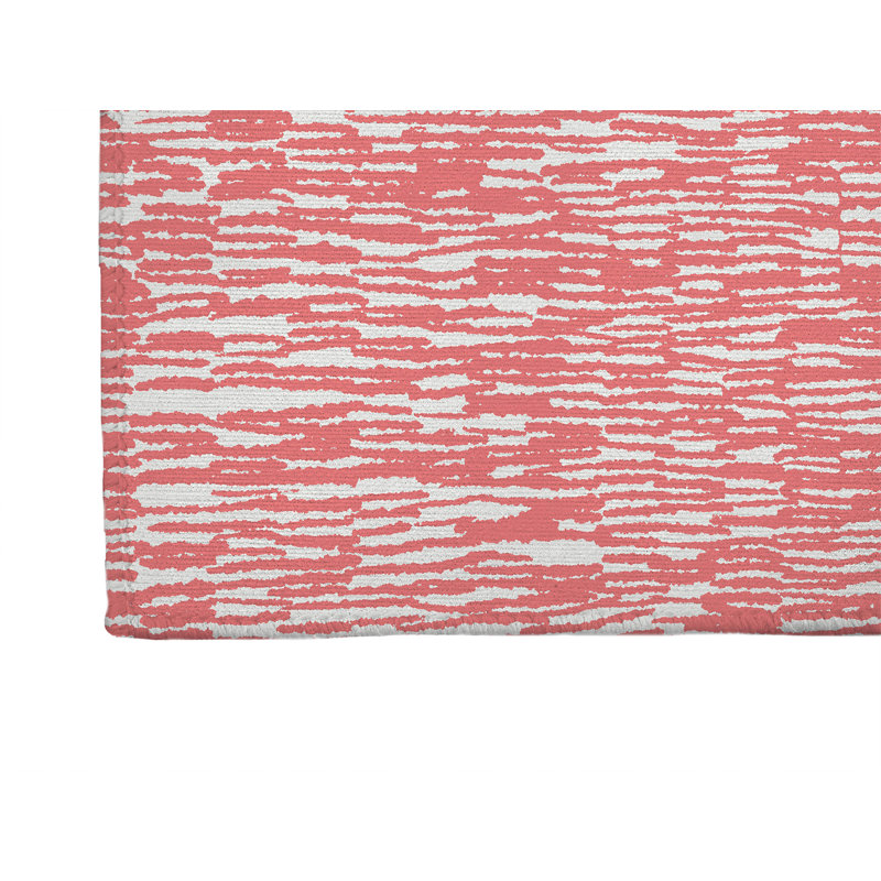 Tapis de cuisine Strands, Rectangle 3' x 5', Dusty Rose Geometric