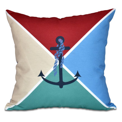 Nautical Nights Geometric Reversible Throw Pillow