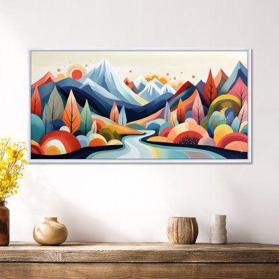 «Blue Orange Julian II», impression d'art sur toile rustique