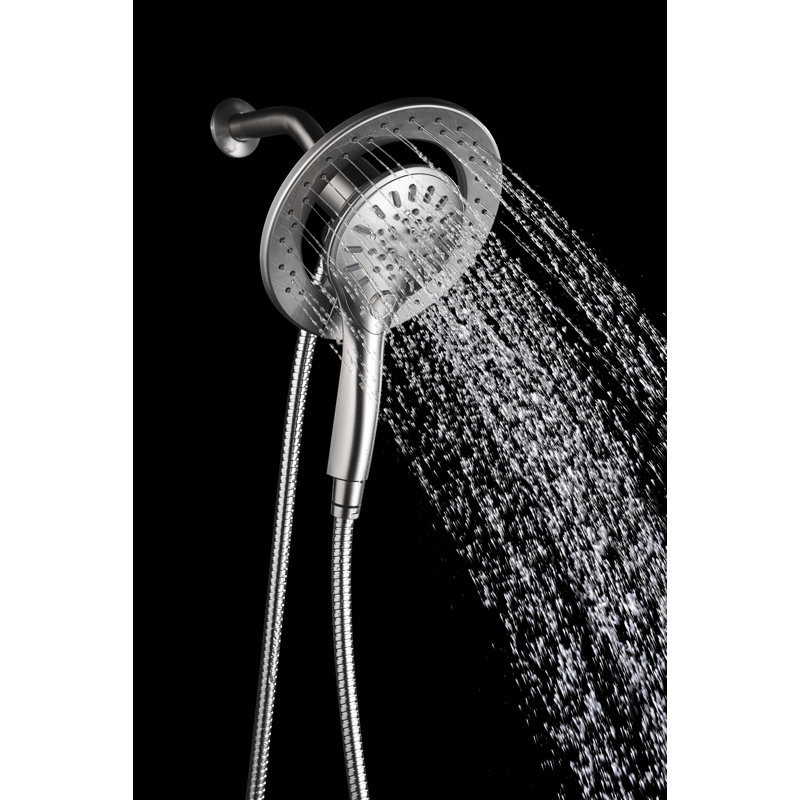 Valkrie Massage/Jet Dual Shower Head No GPM, Brushed Nickel