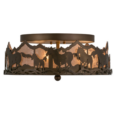 Rustic Lodge 3 - Light Flush Mount