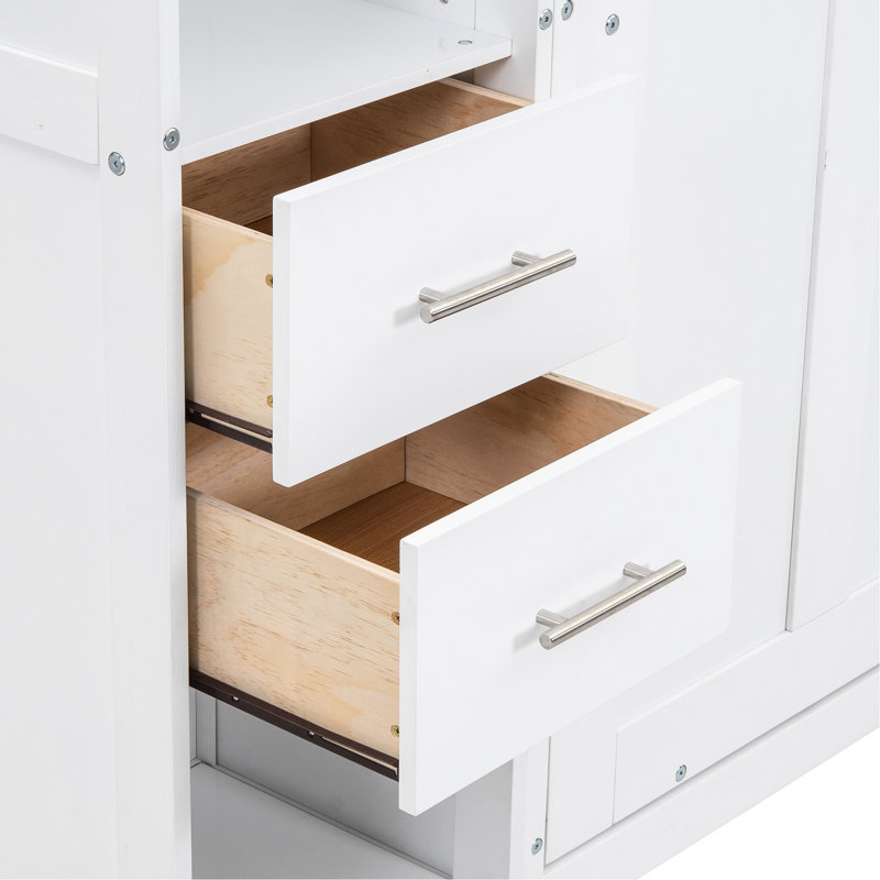 Lit simple avec armoires de rangement - Économisez de l'espace dans votre chambre à coucher