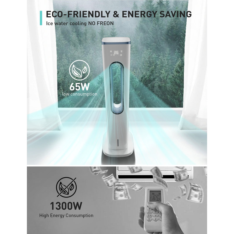 Refroidisseur par évaporation portatif WOoohoo avec télécommande incluse
