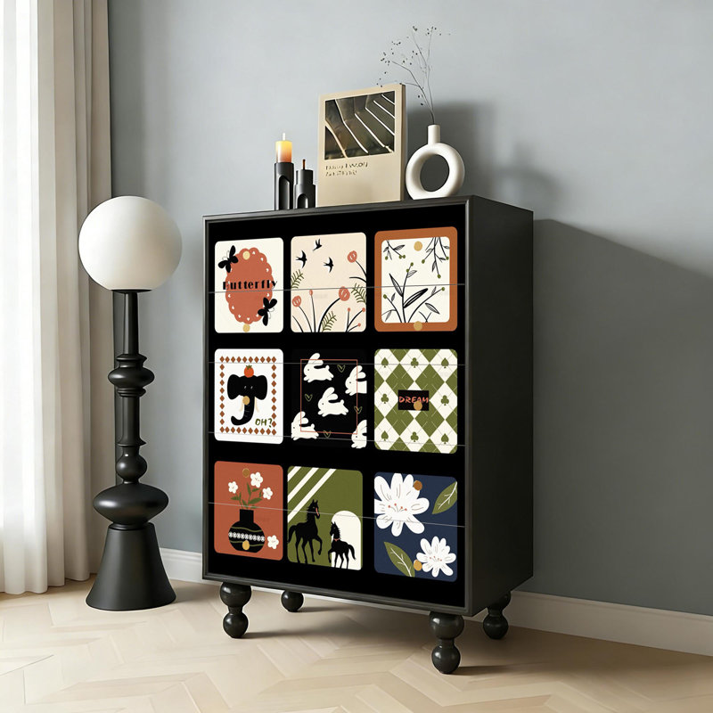 Ceridwen Solid Wood 5 - Drawer Accent Chest
