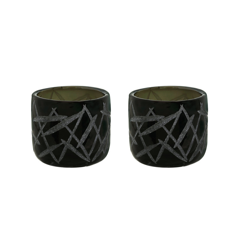 Ensemble de porte-votives en verre, 2