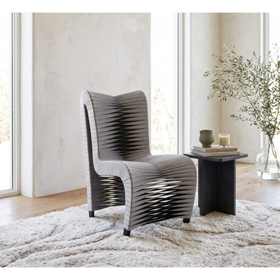 Chaise d'appoint rembourrée en coton