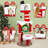 64.2'' H Christmas Multi-Level Cat Tree with Scratching Post and Toy Balls, Christmas Snowman Cat Condo