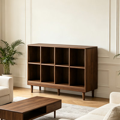 Dark walnut Modern Solid wood Standard Bookcase