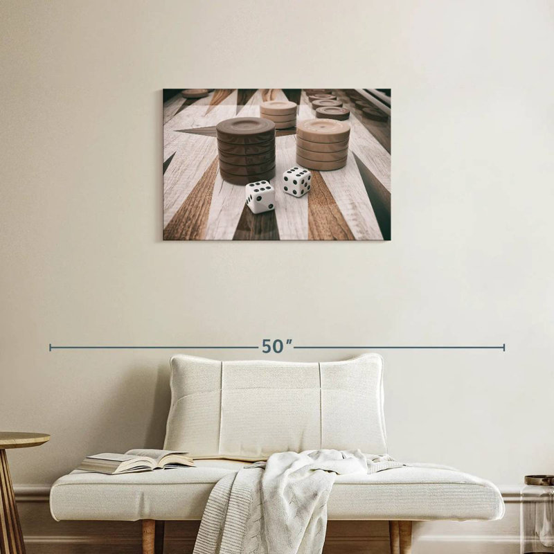 Planche de backgammon en bois Senne, H 20 po x l 30 po