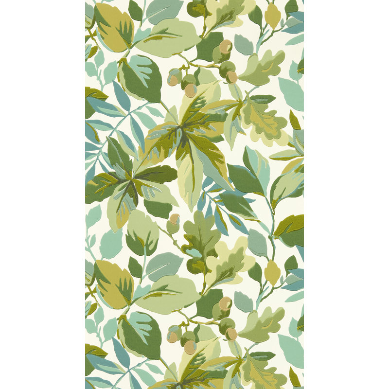 Robins Wood Wallpaper, Botanical Green