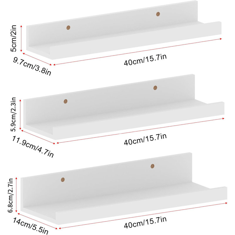 Floating Shelf, White