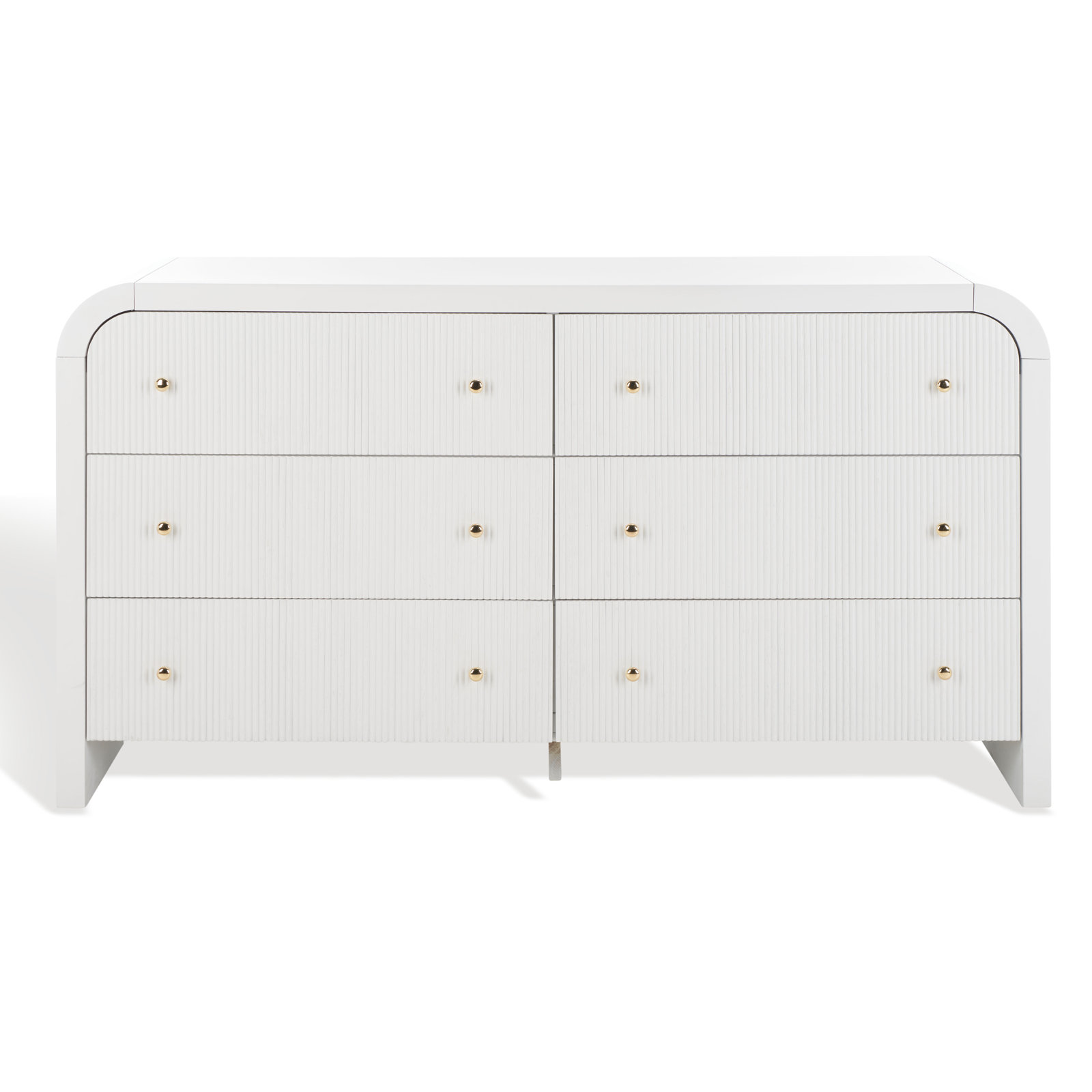 Liabella 6 Drawer 62" W Dresser, White