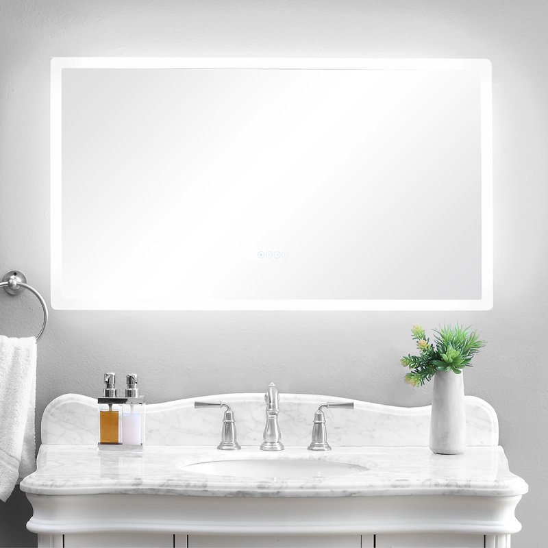 Harlene Flat Wall Mirror, 27" H x 48" W 