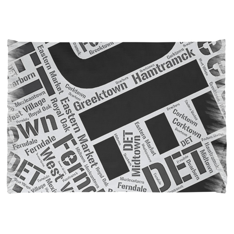 Tapis à tissage plat area black, Détroit, Non