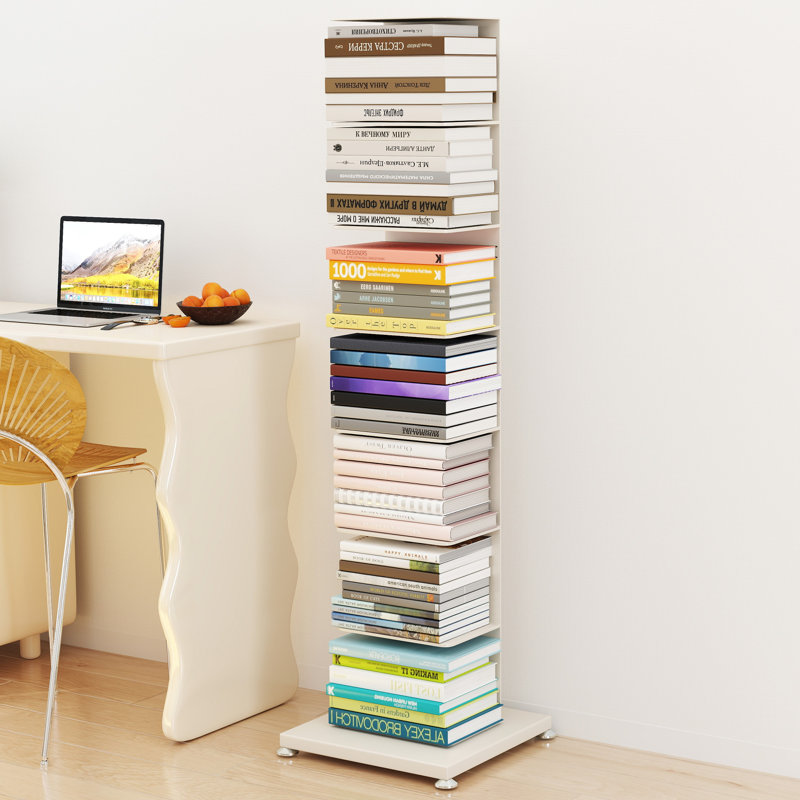 Zumar 49.6'' H 7 Tier Metal Invisible Bookshelf, White