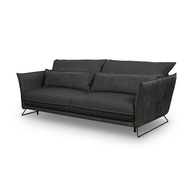 Milan 3 Seater Sleeper, Anthracite/Black