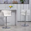 Tabouret de bar pivotant à hauteur ajustable avec dossier tissé et repose-pieds-995998632