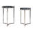 Blue Agate Gemstone Round Nesting Accent Tables