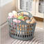 Panier de rangement pliable en plastique polyvalent, organisateur de buanderie et de collations, conception peu encombrante