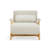 34.65" Beige Polyester Modular Sofabed cushion couch