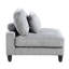 4 modulaires en velours côtelé gris, pieds en bois massif, housses de coussin modulaires en velours côtelé avec coussin amovible