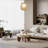 Modern Round Coffee Table With Wood Legs Living Room Table-1033277261
