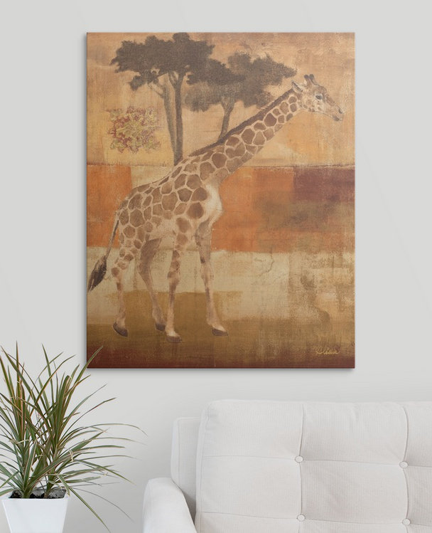 «Animals on Safari I», Albena Hristova, impression, H 10 po x l 8 po x P 1,5 po, Toile
