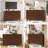 54in Wide 9 Drawer Dresser Wooden Chest of Drawers with Fluted Wave Pattern Metal Handles Modern TV Stand Dresser with Curved Profile Walnut Brown-676807267