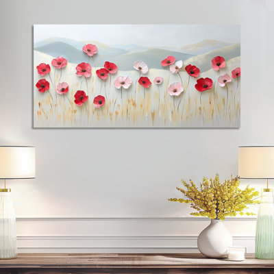 Rouge gris Harry II - impressions encadrées colorées, décoration murale florale