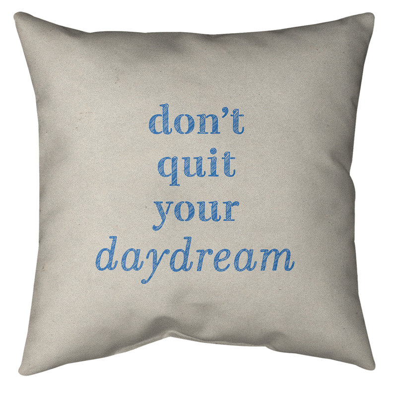Coussin de sol, 28 po x 28 po, Blanc / Bleu