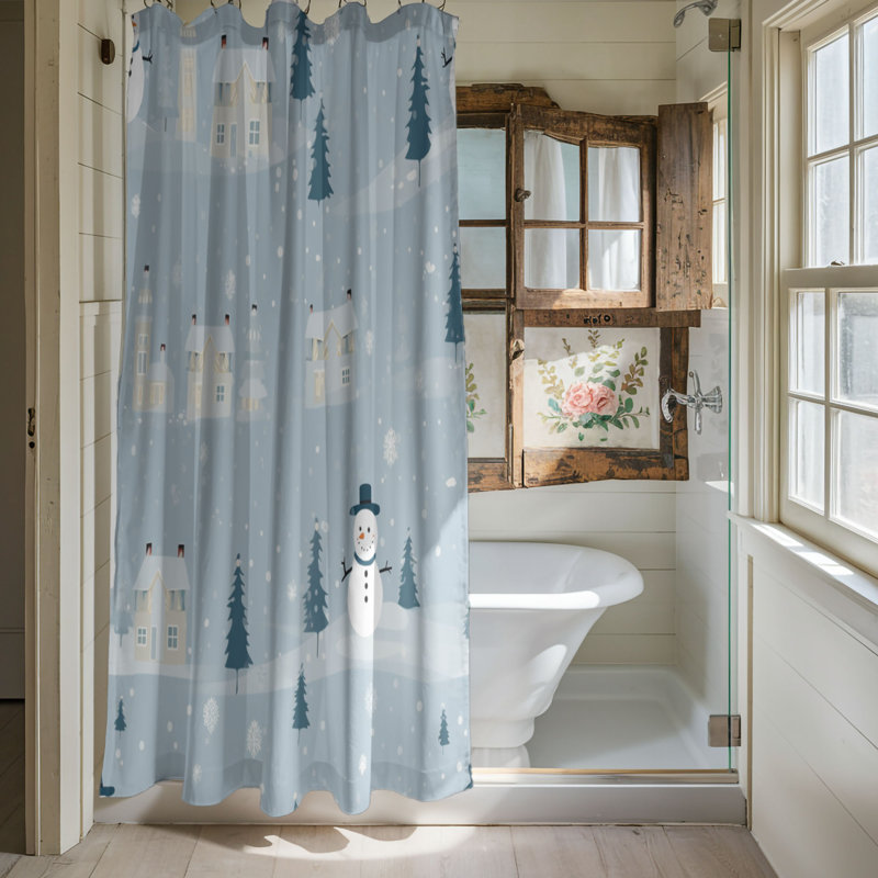 Rideau de douche Blue Fest - Premium, H 74 po x l 71 po