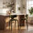 Modern Upholstered Counter Bar Stools with Back Kitchen Island Stools, Green Fabric Bar Stools for Breakfast Nook, Industrial Chic Metal Legs-120358056