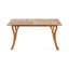 Table de salle à manger d'extérieur rectangulaire en bois massif 59 pouces, finition teck