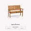 NAPOLI 2 Seater Bench 120x60x96cm
