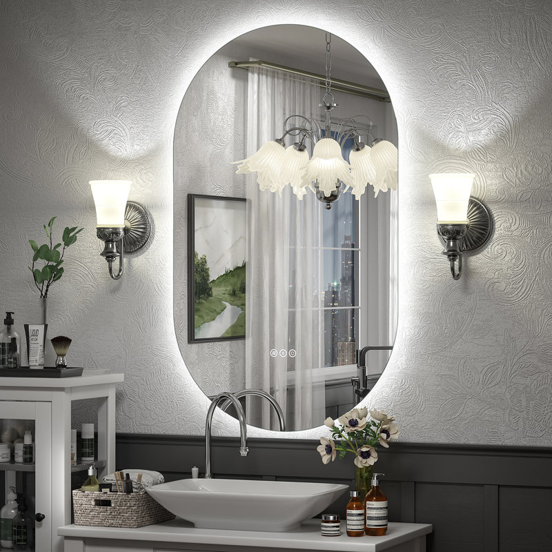 Aevar LED Lighted Wall Mirror, 40" x 24"