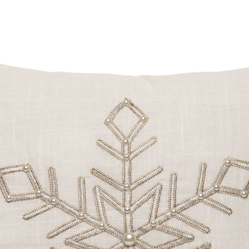 Champagne Snowflake Pillow