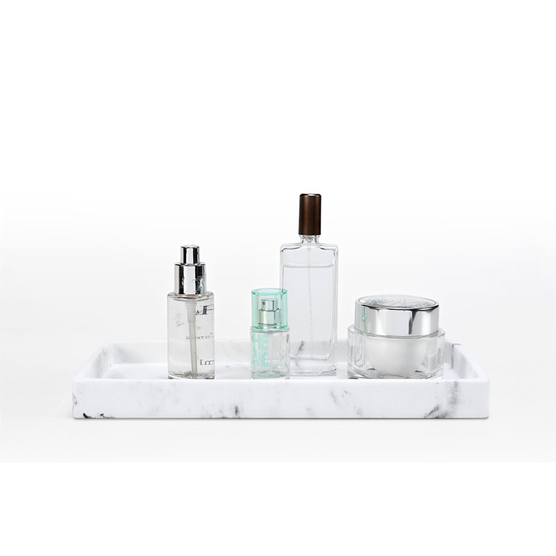 Faux Marble Jewelry/Cosmetic/Candle/Perfume Organizer Resin Tray