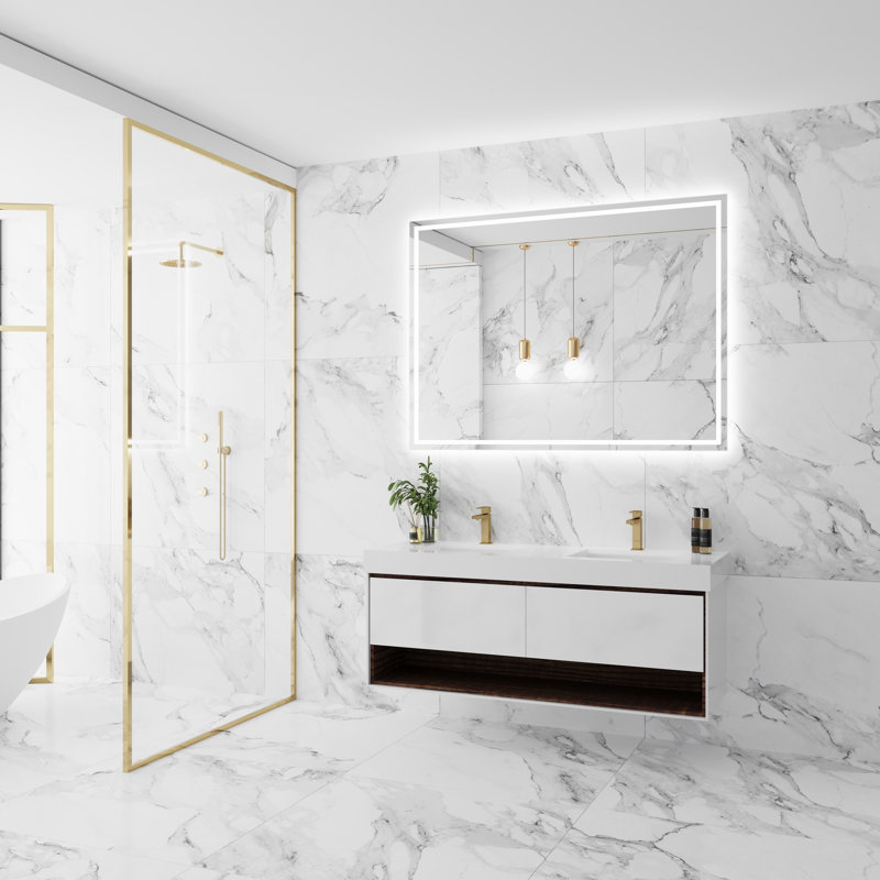 Meuble-lavabo double 60 po Aiga