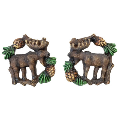 Moose Pinecone Drawer Pull Knob Set
