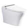 Elongated Smart Toilet Bidet with Auto Flush, Heated Seat, Air Drying, Remote Control, LED Display