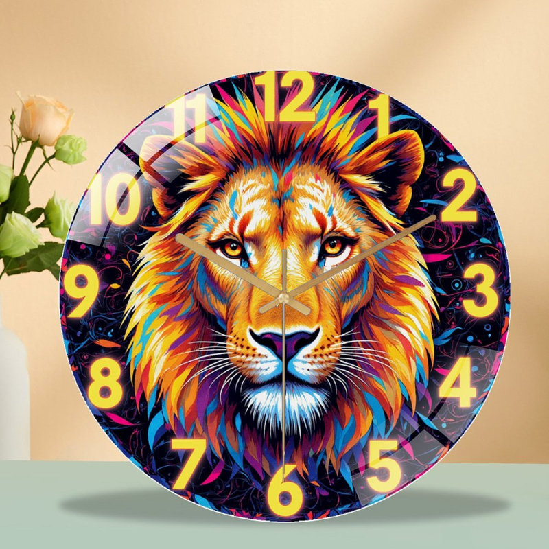 Horloge murale Vibrant Lion