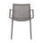 Summer 4Pcs Warm Grey Stackable Armchair With 55 Inch White Modern Table - Indoor/Outdoor Use, Lightweight And Durable-111987698