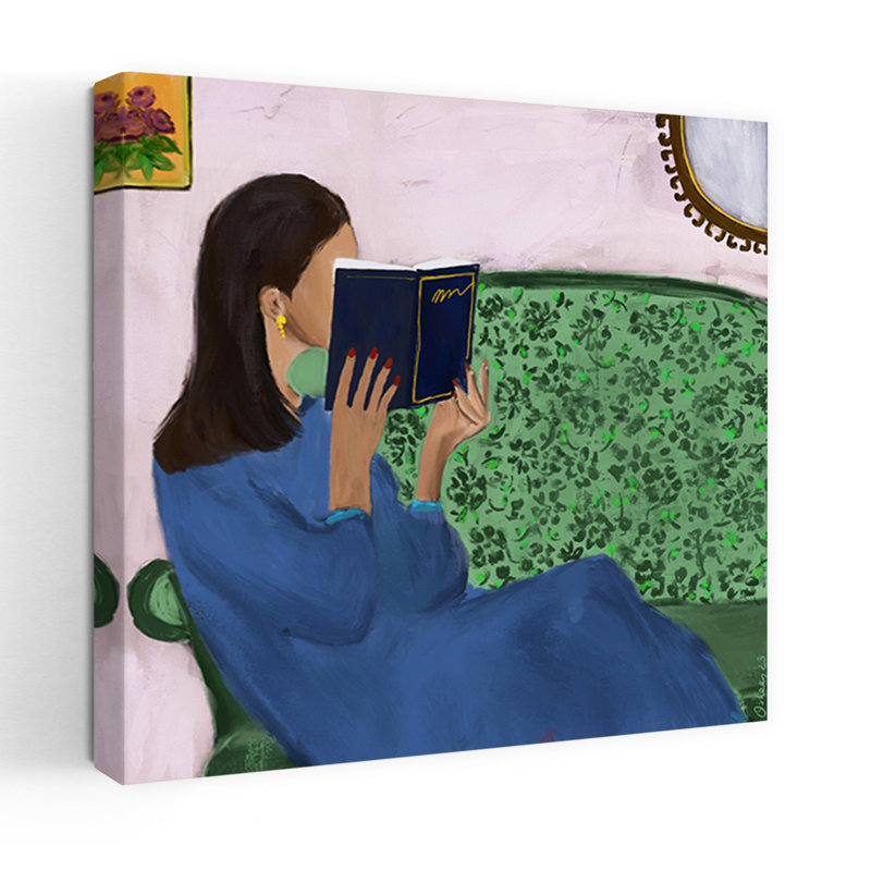 Peaceful Reading Moment Elegant Peaceful Serene Architecture, art mural, 32" H x 32" W